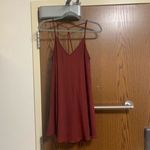 Maroon Mini Strappy Dress!